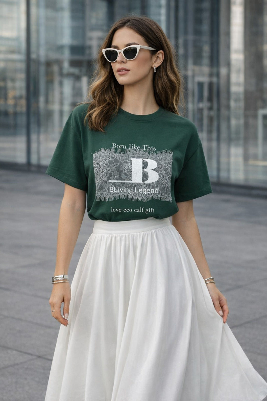 Kadın Baskılı Oversize T-Shirt – Born Like This Yazılı Pamuk Basic Tişört (Siyah / Beyaz / Lacivert / Yeşil / Gri / Kahverengi)