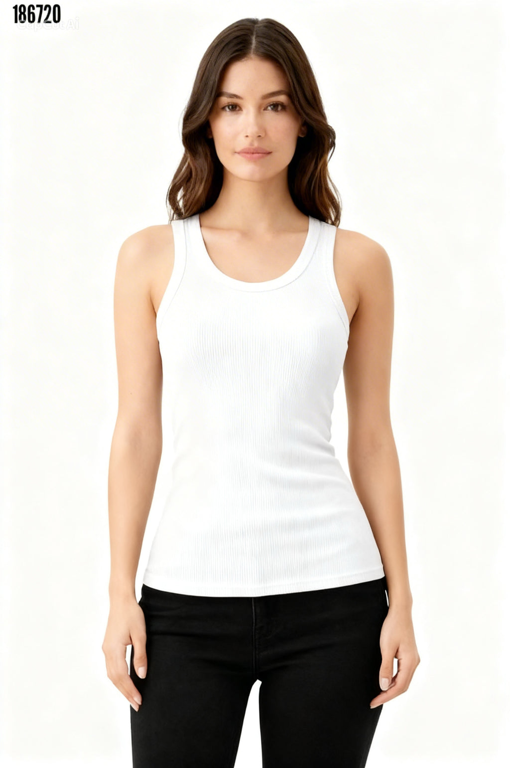 Kadın Fitilli Atlet – Esnek Pamuklu Basic Slim Fit Atlet (Siyah & Beyaz)