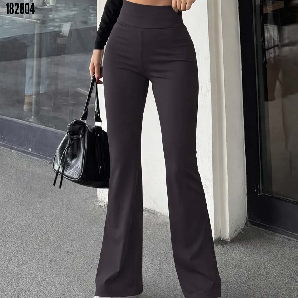 Kadın Geniş Korsaj Bel Detaylı Yüksek Bel Dalgıç Pantolon